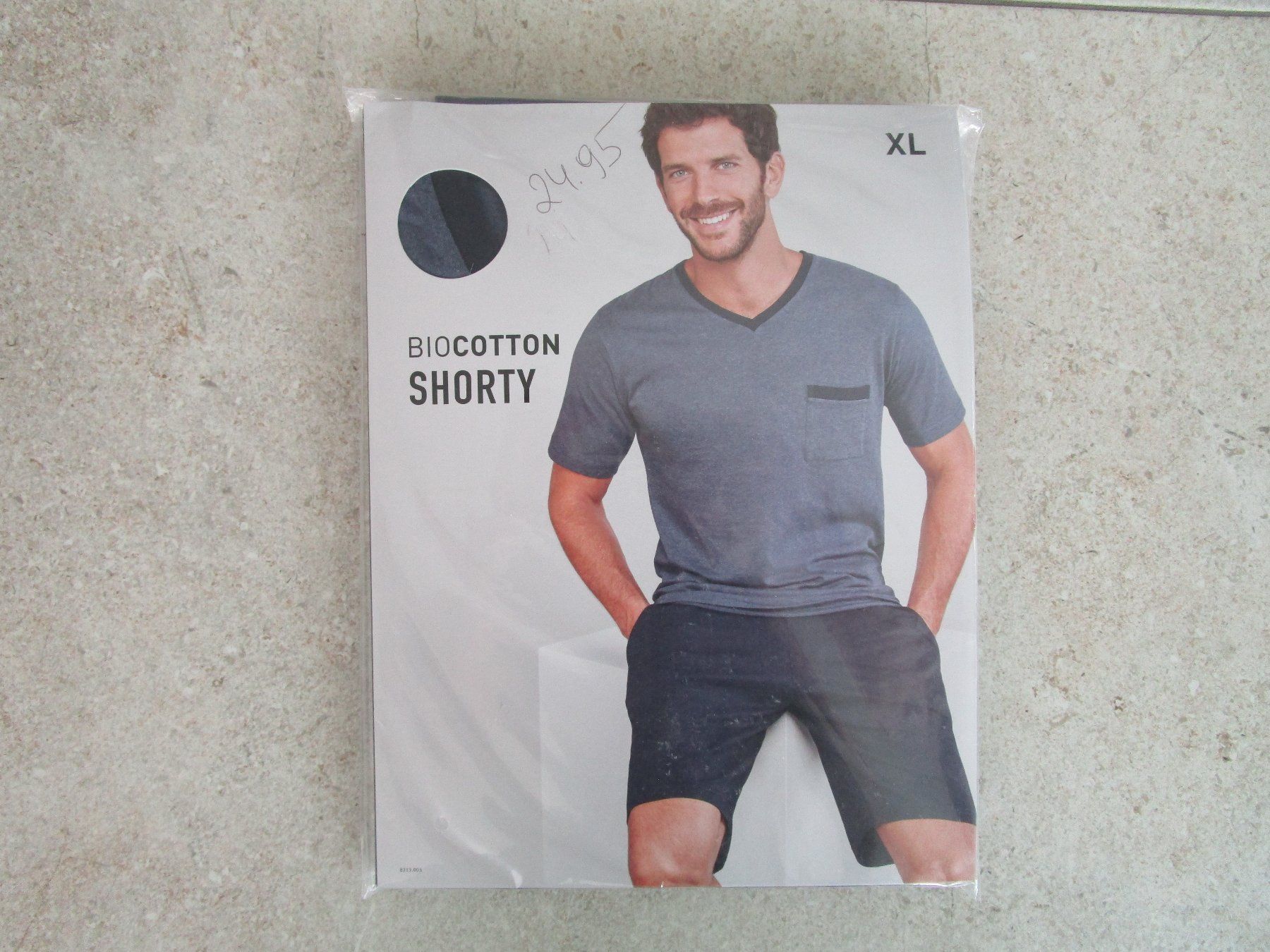 Pigiami: Pyjama Shorty, Gr. XL, hell/dunkel-blau – Nuovo e nell'imballaggio originale da Grenchen venduto da Bass25