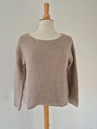 NILE PULLI PULLOVER BEIGE XS STRICKWARE MIT WOLLE + ALPACA