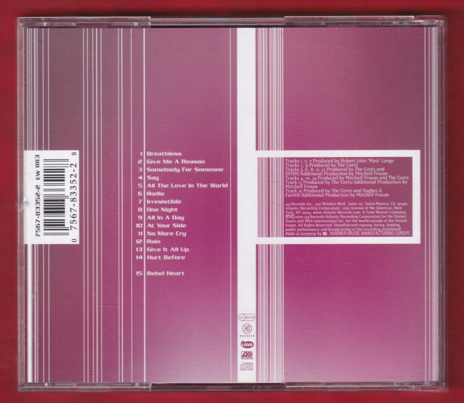 CD: The Corrs - In Blue (CD) – Usato da Zürich venduto da Pfluftl2000 1