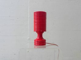 Lampada da tavolo rossa in pietra, stile Space Age, anni '70