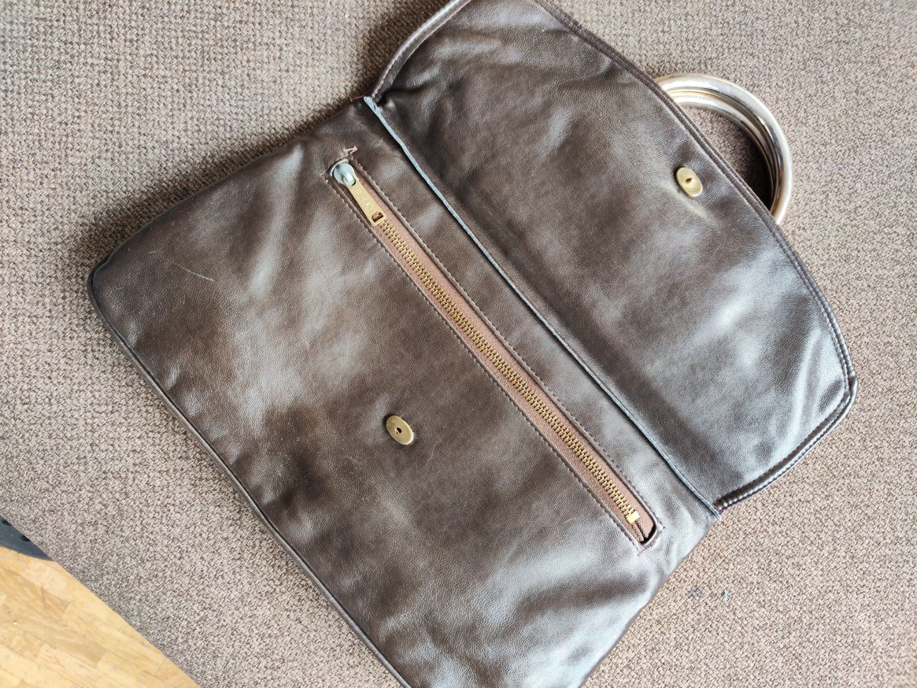 Taschen für Damen: Handtasche, braunes Leder – Gebraucht aus Saas im Prättigau von eve_22 1