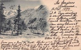 Saas-Fee, Vorläufer, gelaufen 1899