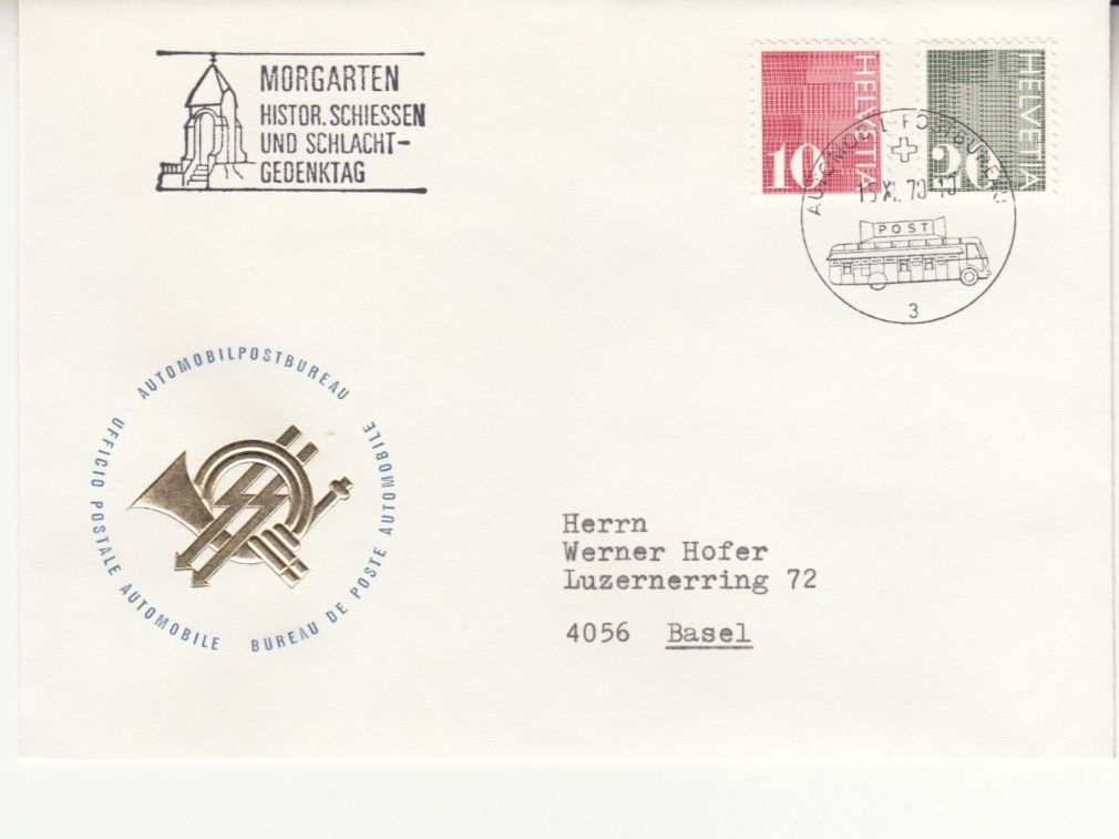 Tutti i francobolli: Sonderstempel A. 1044c Morgarten 1970 – Usato da Bürglen TG venduto da StampGraf