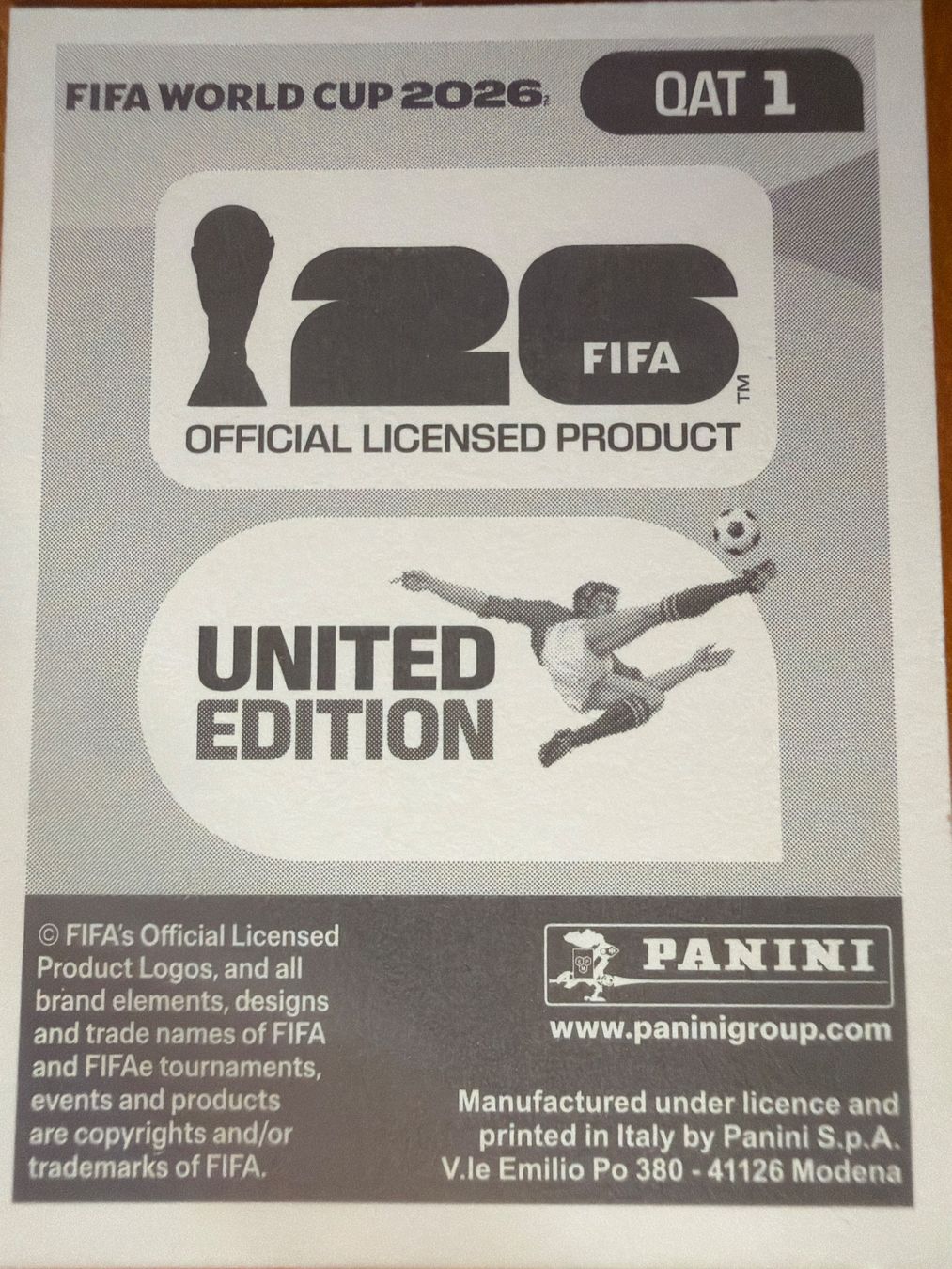 Panini Carte collezionabili: Panini QAT1 – Nuovo (secondo la descrizione) da Susten venduto da Rechnun 1