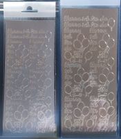 Aufkleber "Hurra ich bin da" Gold od. Silber / Neupreis 2.90