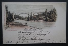 Bern 1899, Kornhausbrücke Ansichtskarte gelaufen