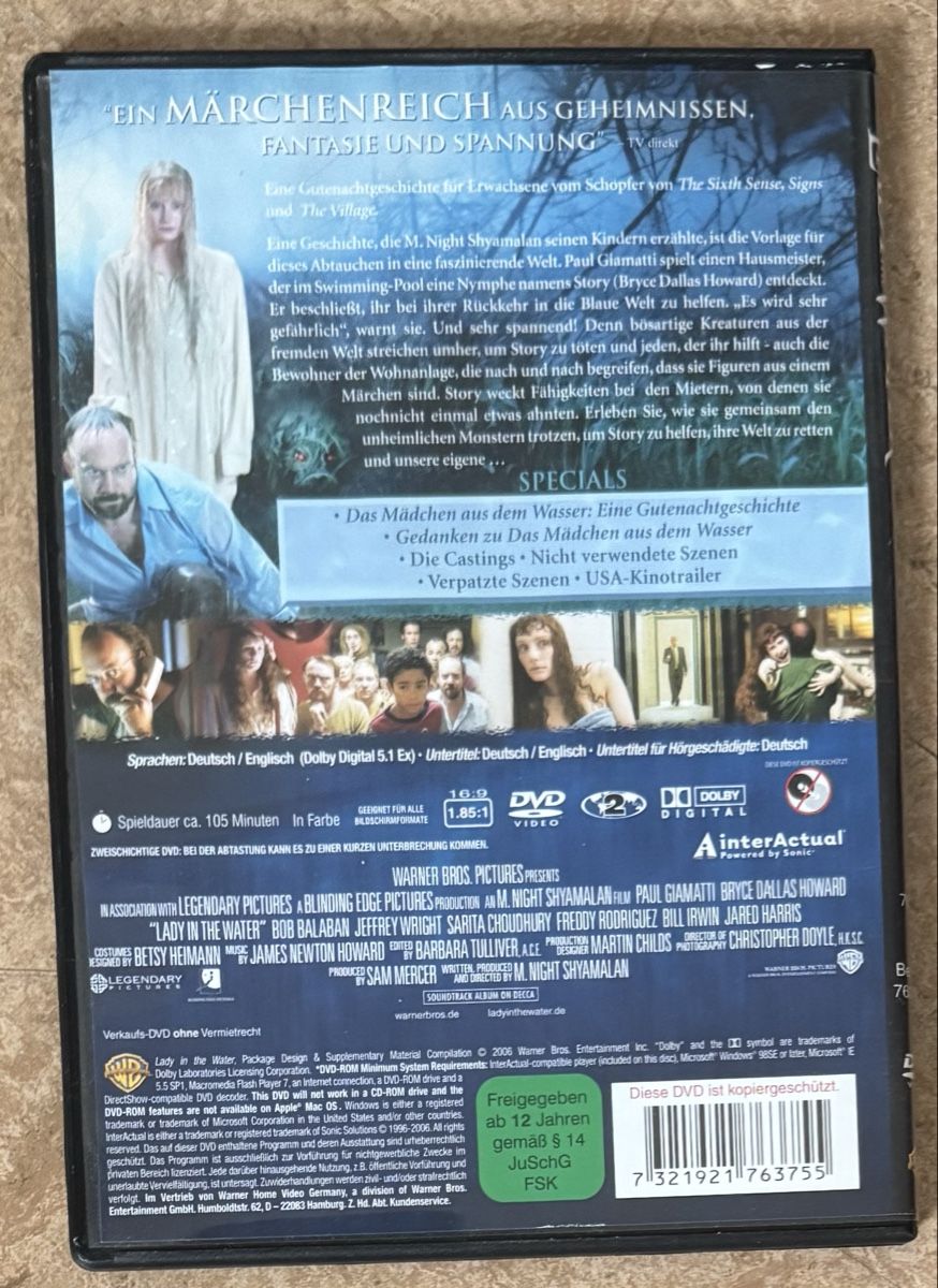 Alle DVDs: LADY IN THE WATER – Neu (gemäss Beschreibung) aus Dietikon von AndreaSch01 1