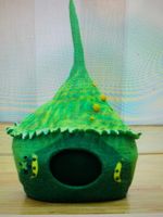 Handgefertigte Katzenhöhle Wollfilz – viele Motive & Farben