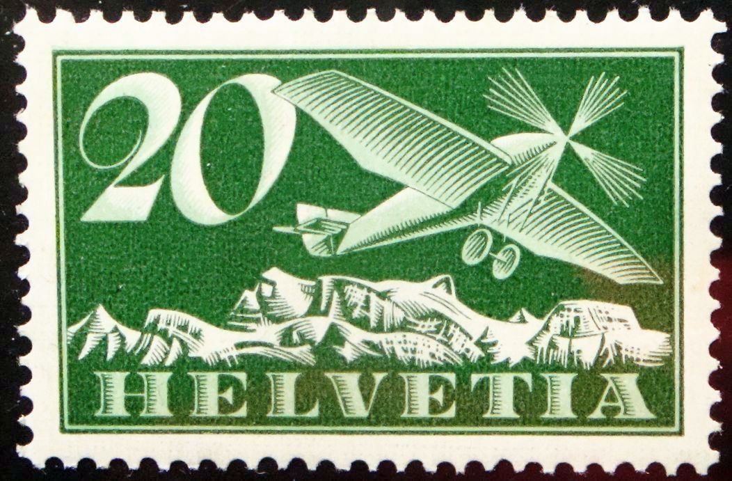 Tutti i francobolli: 1925 : Flugzeug / Aviation   # 4  postfrisch – Nuovo e nell'imballaggio originale da Thun venduto da ck387