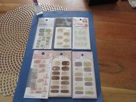 6 designs NAIL STICKER(designed in Japan)set with Top coat!