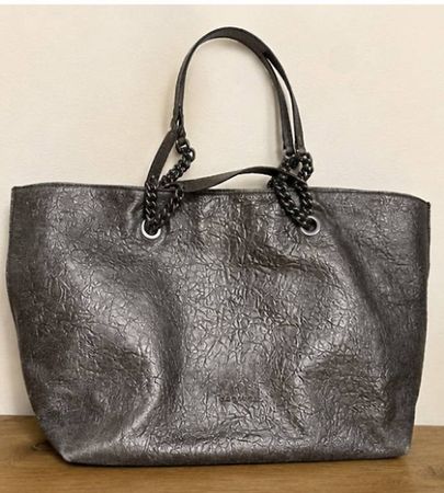 Cromia Designer Leder Shopper Metallic Bronze  Made Italy