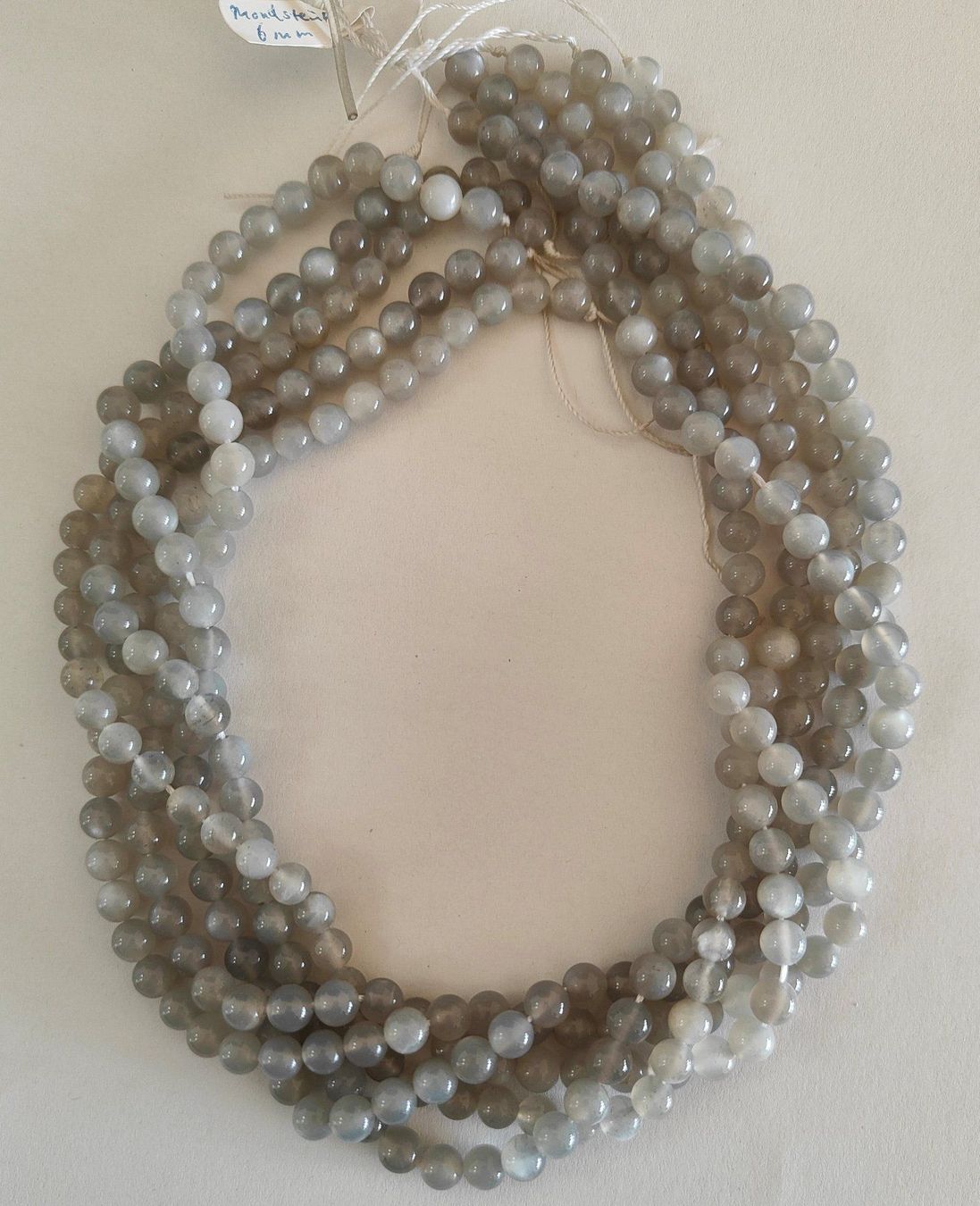 Pietre preziose: Mondstein, Beads 6mm, Strang – Nuovo e nell'imballaggio originale da Rümlang venduto da 21f 2