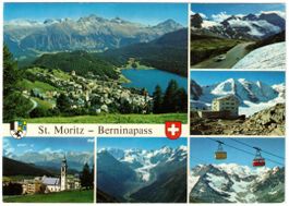 St. Moritz - 6 Bild AK Berninapass