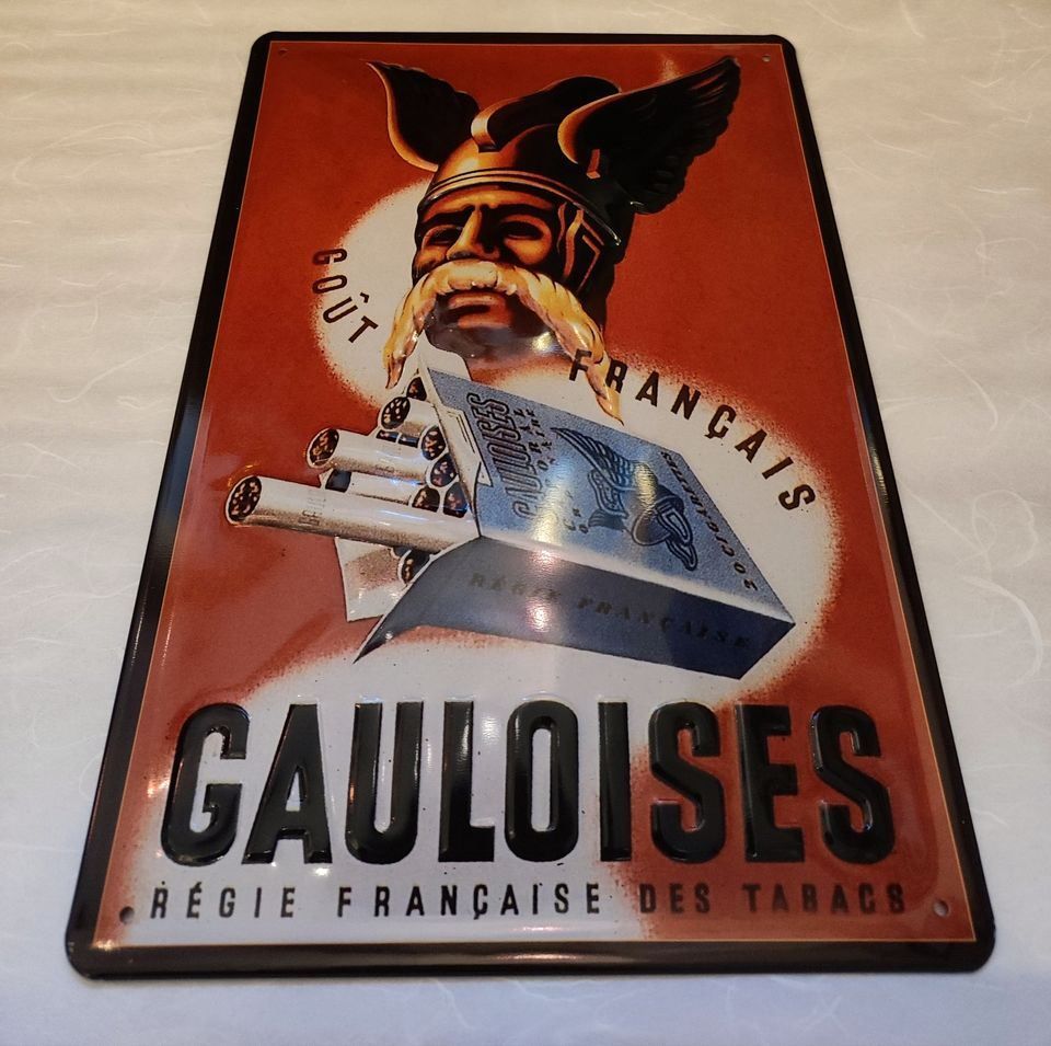 Schilder: Blechschild 3D-GAULOISES-GOUT FRANCAIS – Neu und originalverpackt aus Rupperswil von big-one-sale