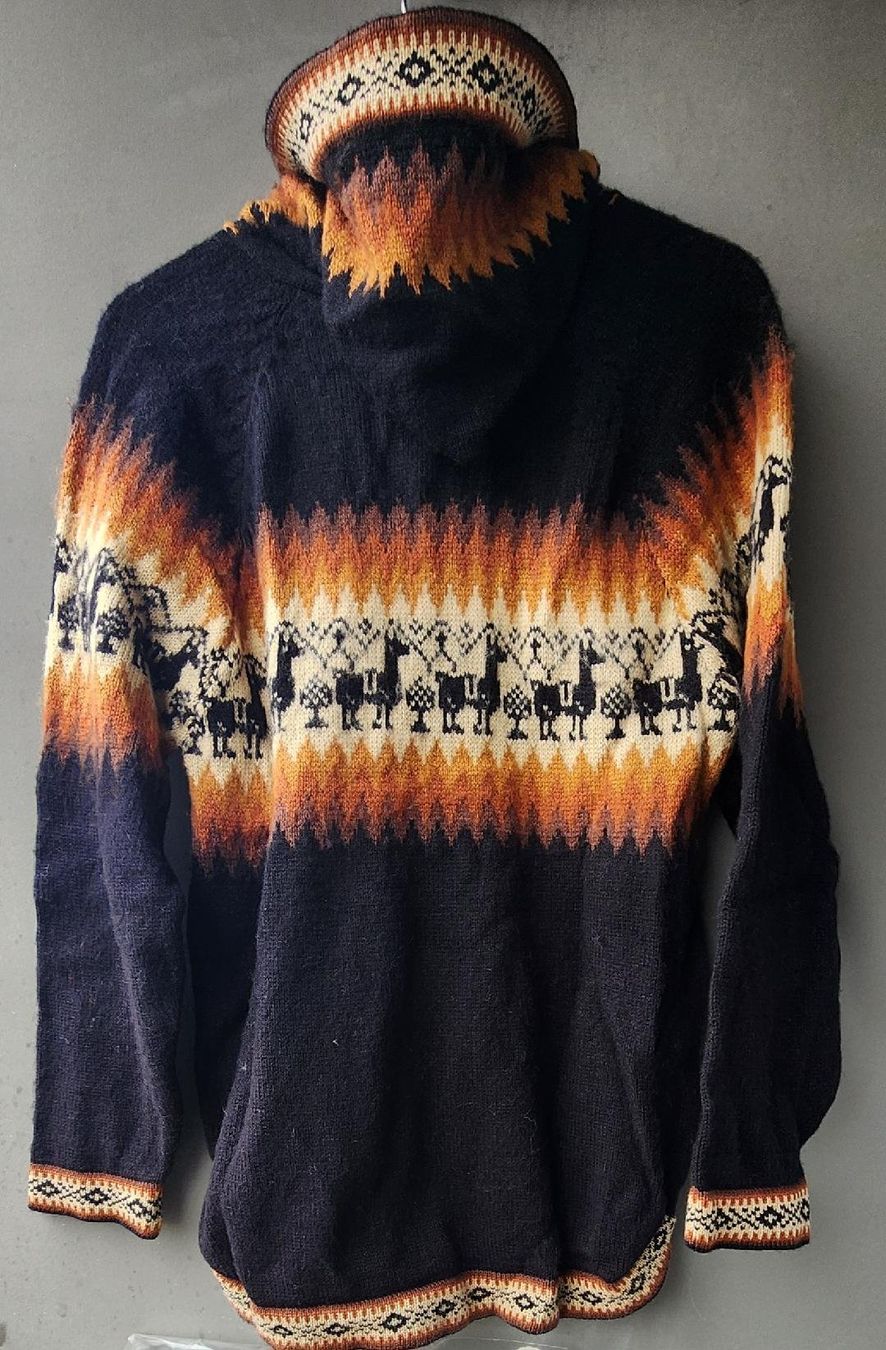 Maglioni & Felpe: wunderschöner Alpaka Pullover Gr.L, Farbe Schwarz, NEU!! – Nuovo (secondo la descrizione) da Lima- Peru venduto da Alpaka-Haus 1