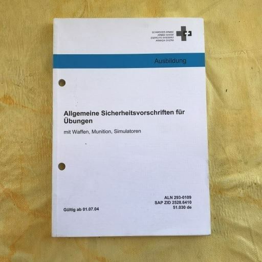 ALL. SICHERHEITSVORSCHRIFTEN FÜR ÜBUNGEN (Gebraucht) in Ostermundigen