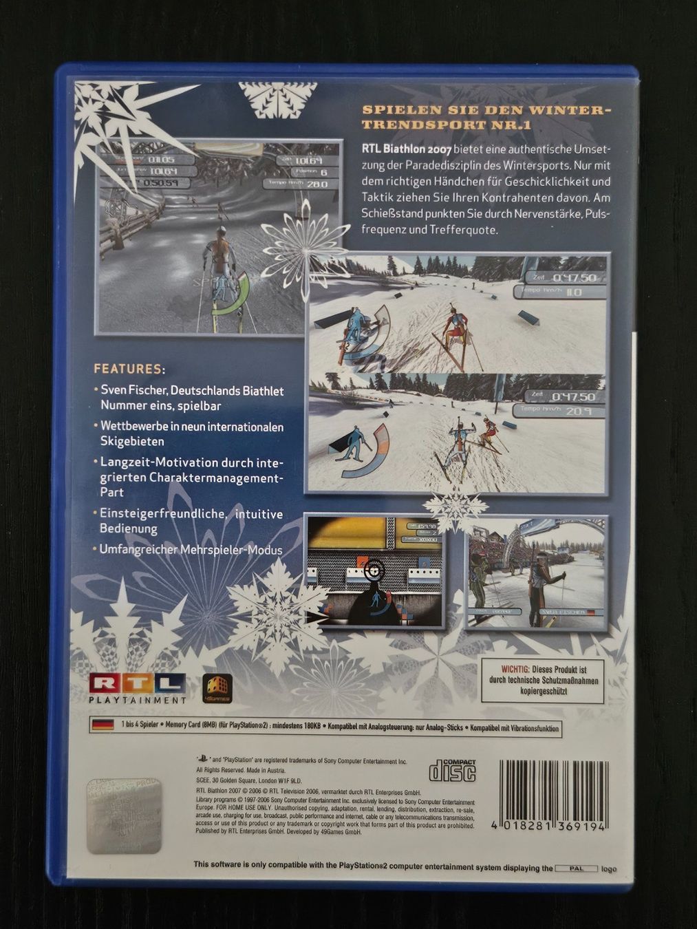 Sony Giochi: RTL Biathlon 2007 (PS2) – Usato da Zürich venduto da sodamnme 2