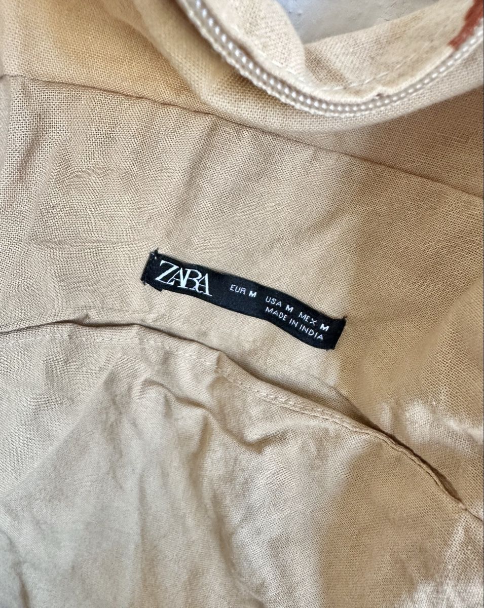 Zara Borse: ZARA Gemusterte Maxi-Tasche aus Baumwolle – Usato da Bern venduto da Fraeuleinhonig 4