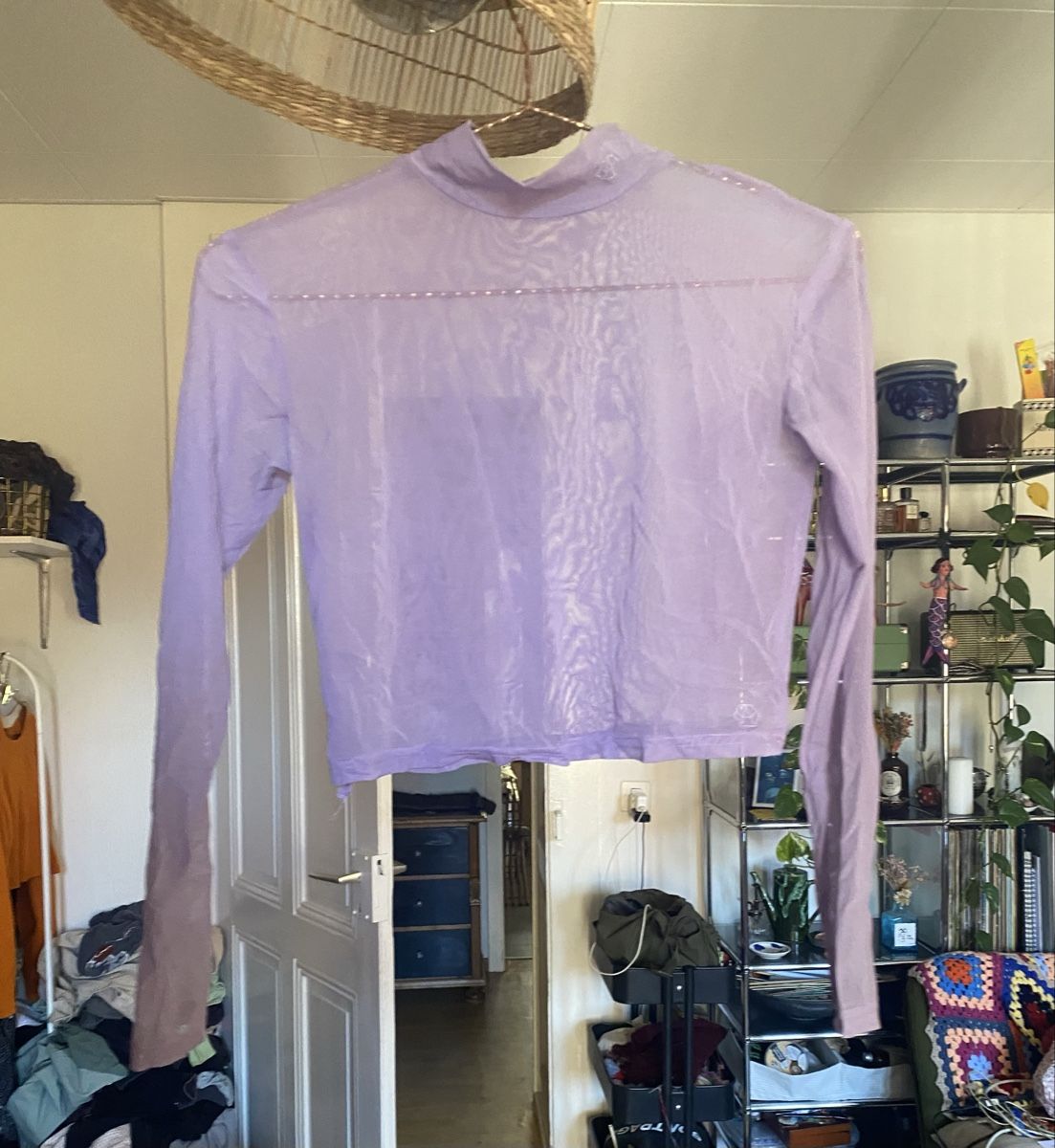 Top: Top Lilas Transparent mesh BAE, Taille XS – Usato da Lausanne venduto da els_wlr2