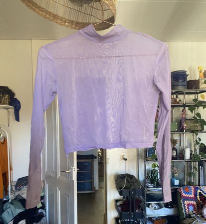 Top Lilas Transparent mesh BAE, Taille XS