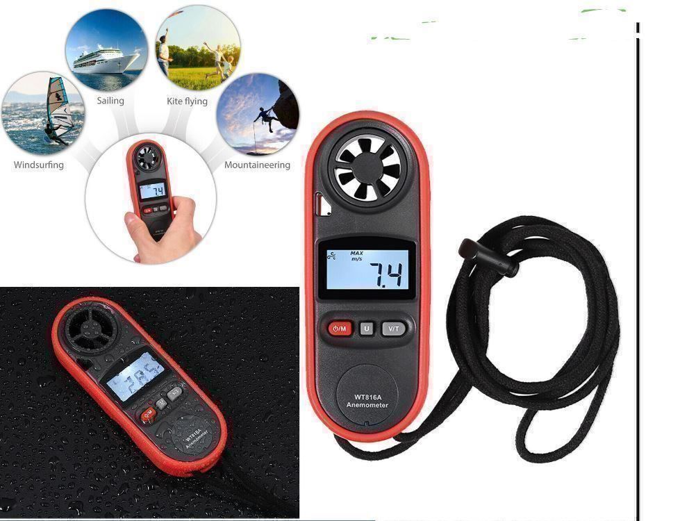 Messen: Windmesser LCD Digital Anemometer IP67 – Neu (gemäss Beschreibung) aus Kirchdorf AG von