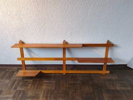 Mid Century Wandregal Teak Holz  vintage Regal