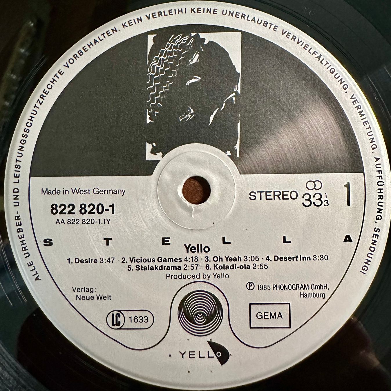 Dischi in vinile: Yello - Stella // LP: VG++; Sleeve: VG++ – Usato da Zürich venduto da saltbee 2