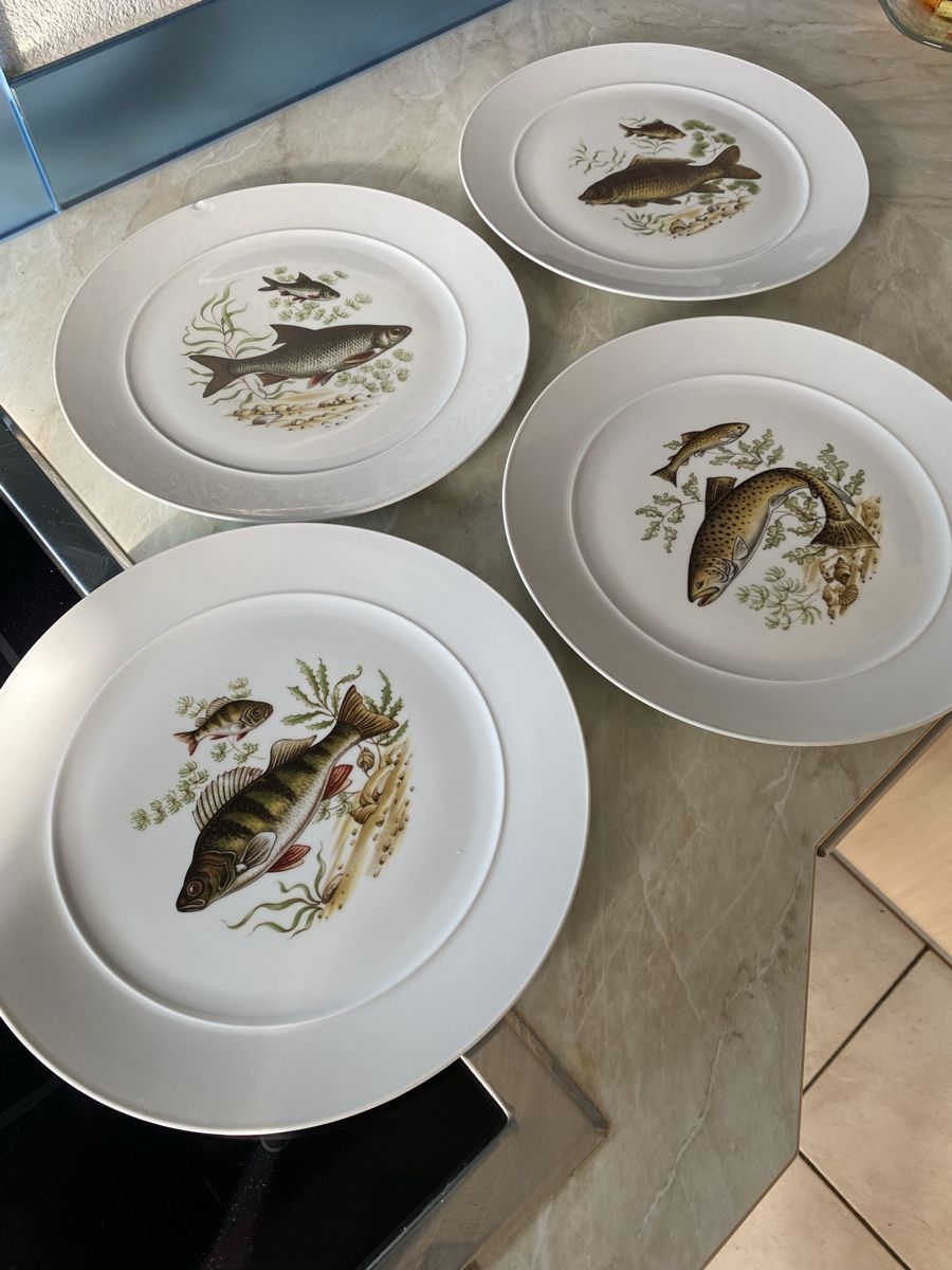 Piatti: 4x Teller Fischmotiv – Usato da Wolfwil venduto da sab_w2kv 1