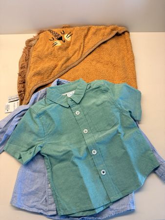 Süsses Baby-Set: Hemdchen Gr. 68 & Badetuch Löwe!