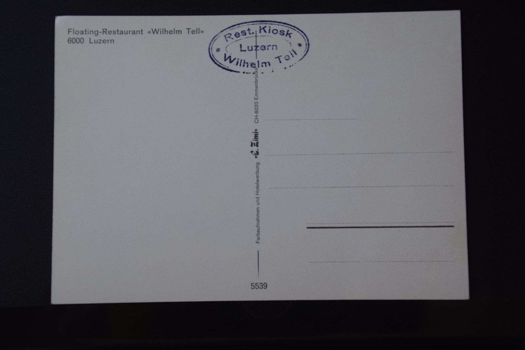 Cartoline postali: AK Luzern, Restaurant Willhelm Tell – Usato da Luzern venduto da CH2018 1