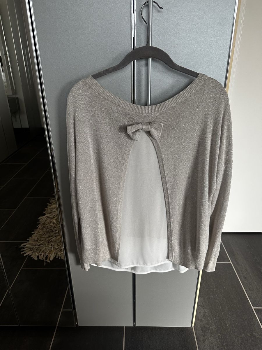 Only Maglioni & Felpe: Pullover von Only - Glitzer mit Schleife Grösse L beige – Nuovo (secondo la descrizione) da Bazenheid venduto da ManilaGrace 1