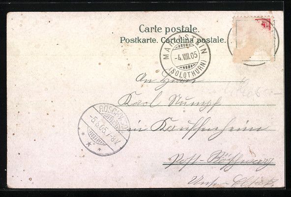 Cartoline postali: Litho Mariastein, Ortspartie, Unterirdis – Usato da Berlin venduto da bartko-reher 1