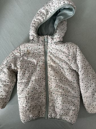 Jacke Mint mit Blumen, leicht gefüttert