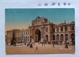 Ansichtskarte Zürich Hauptbahnhof 1912