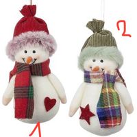 Baumschmuck Schneemänner  14cm Stoff