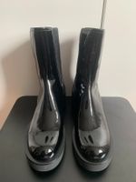 STUART WEITZMAN: OVP- neue Lackleder-Stiefelette, 37, NP 595