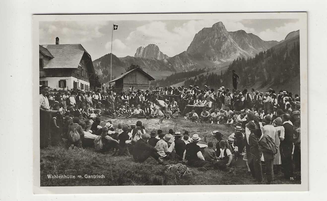 Ansichtskarten: Wahlenhüte, Rüeggisberg, 1932 – Gebraucht aus Spiez von Niesen20
