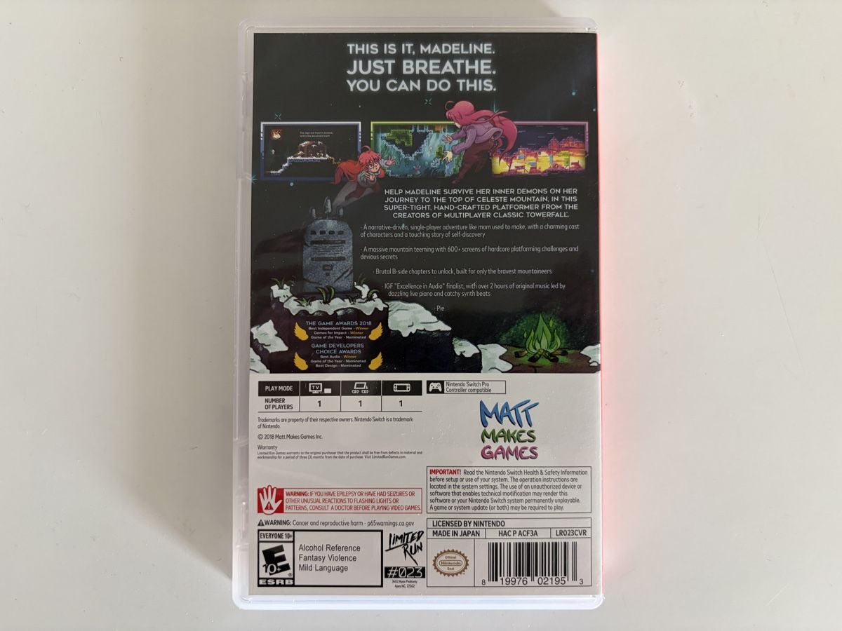 Nintendo Giochi: Celeste limited run nintendo switch – Usato da Susch venduto da Ascaso 1