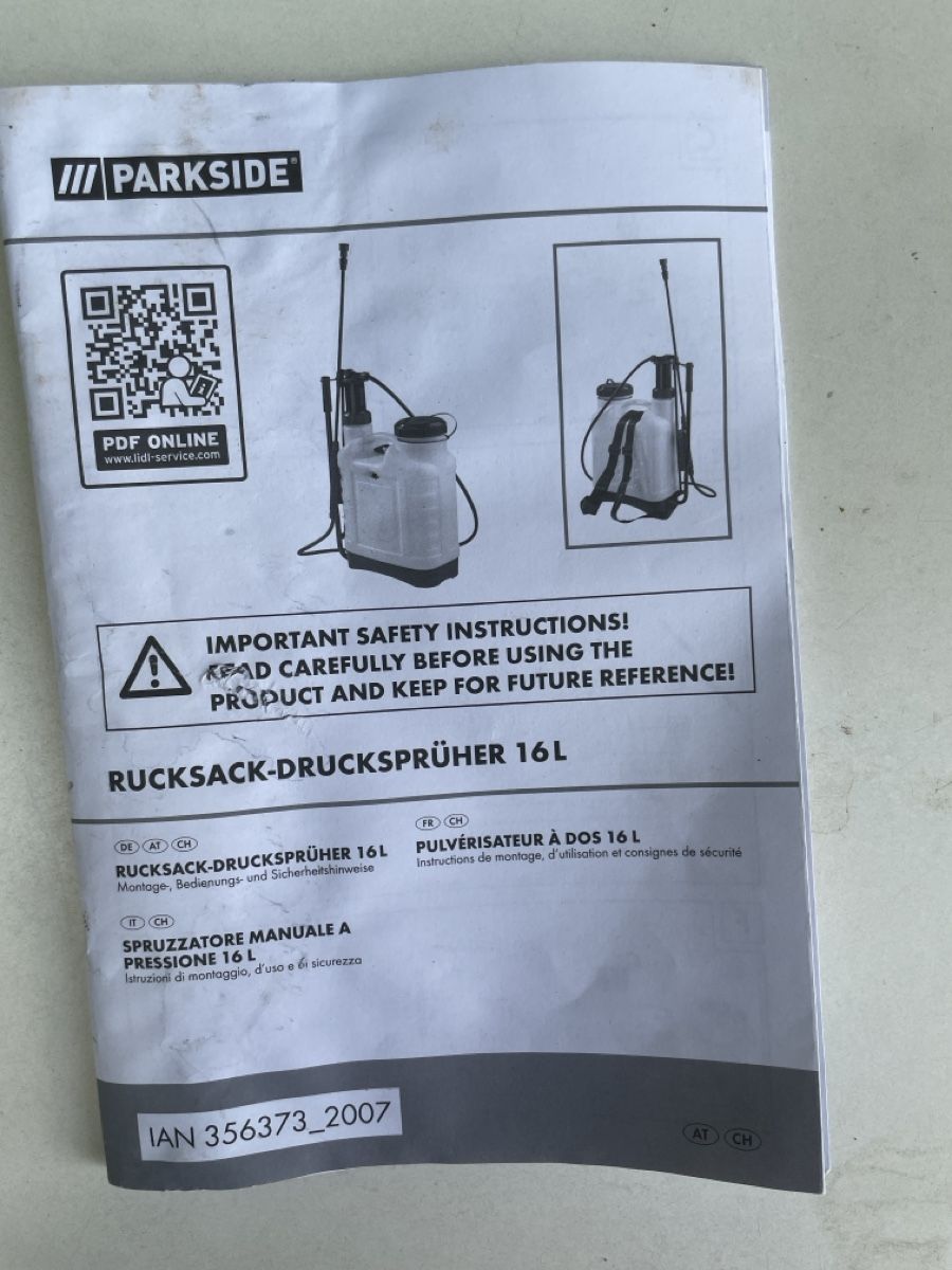 Tecnologia medica: PARKSIDE Rucksack-Drucksprüher 16 l – Usato da Kehrsatz venduto da blume910 3