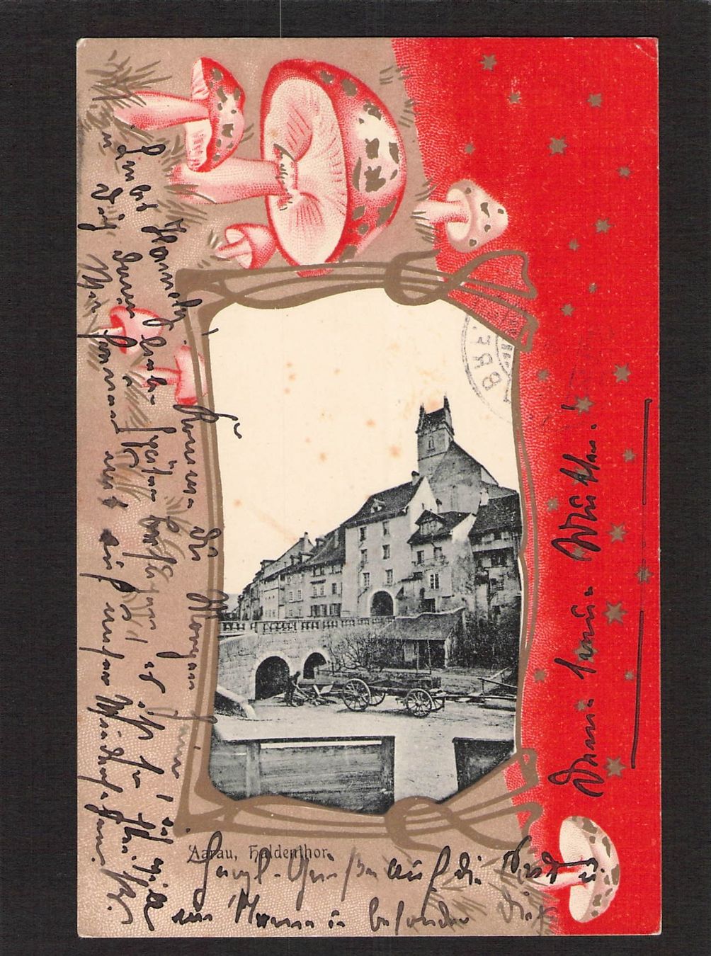 Ansichtskarten: Aarau , Haldentor , gel. 1906 – Gebraucht aus Reichenburg von Pipo-67