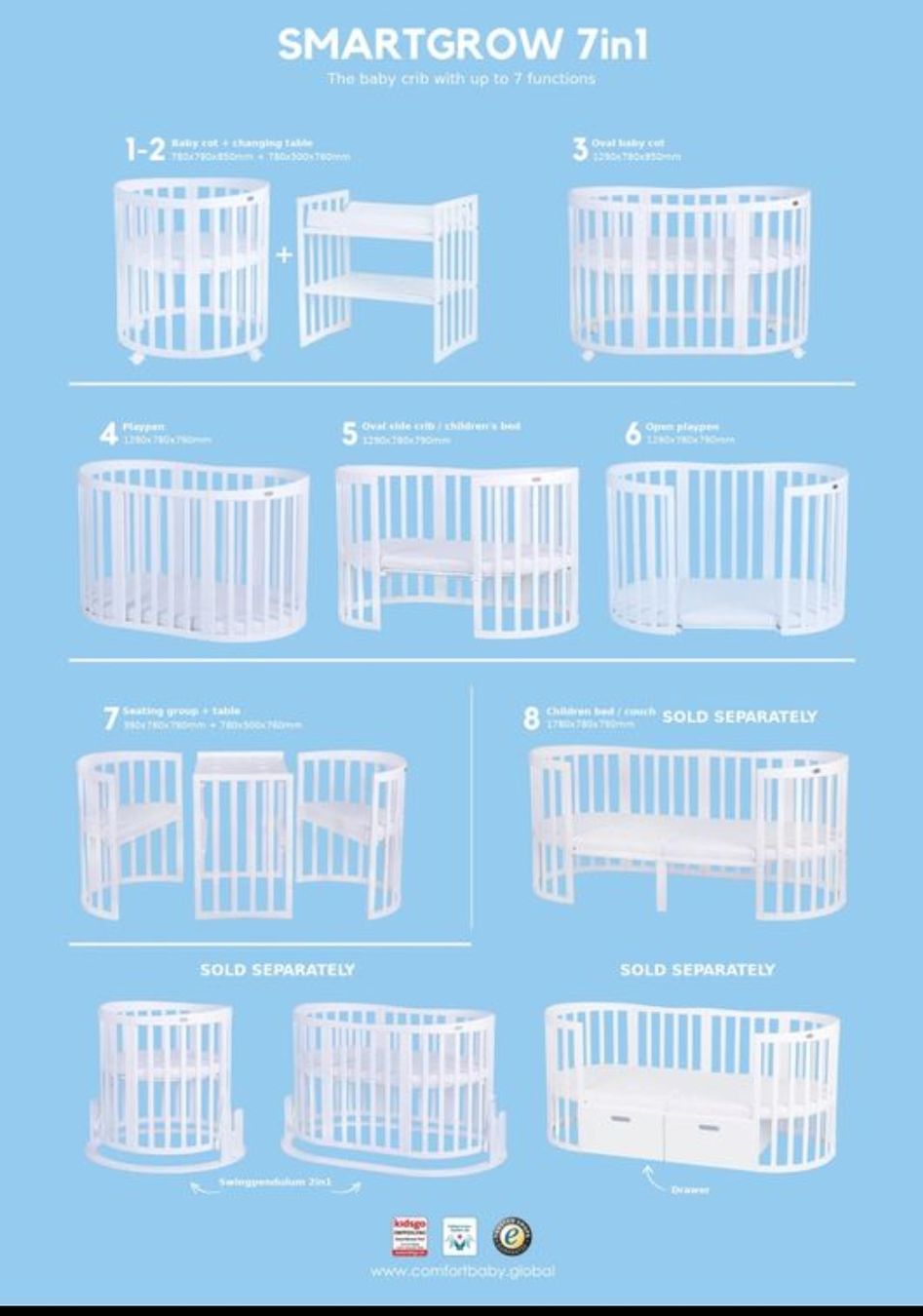 Letti: SmartGrow 7in1 Baby-/Kinderbett – Usato da Bülach venduto da cag_q289 1