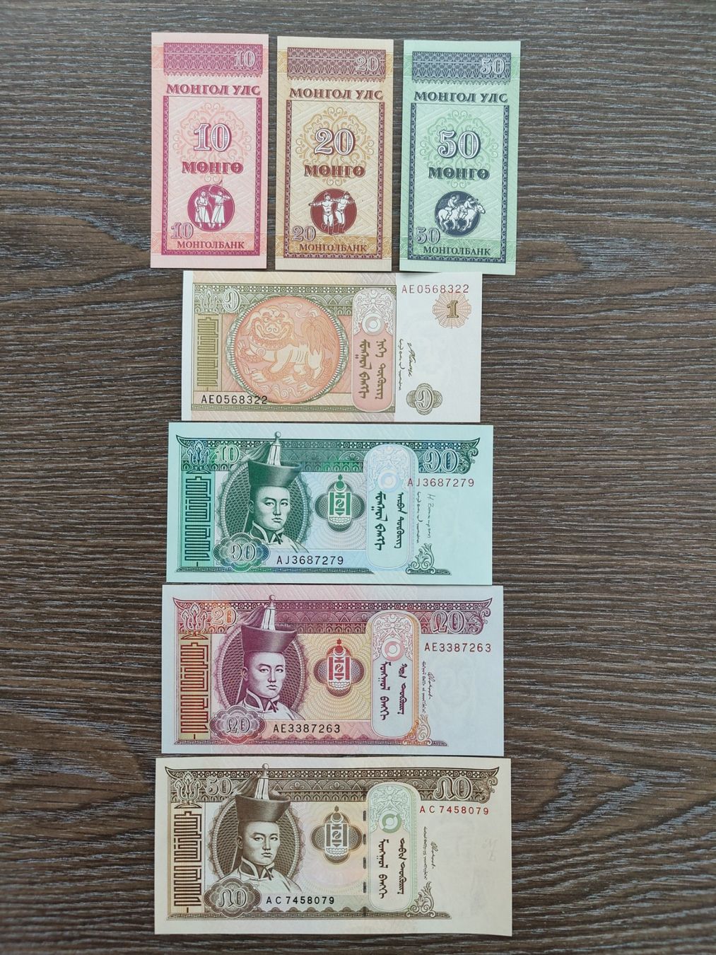 Banconote: LOT Mongolei 7 Stück !!!!!!! – Nuovo (secondo la descrizione) da Flaach venduto da Lonzo99