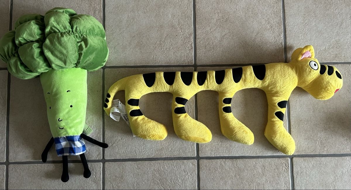 Giocattoli: Plüschtier-Set: Broccoli, Schlange, Tiger, Affen – Usato da Luterbach venduto da Magnesium3 2