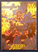 X-MEN MAGNETO GOLD HOLOGRAPHIC PROMO PREVIEW CARD IMPEL 1991
