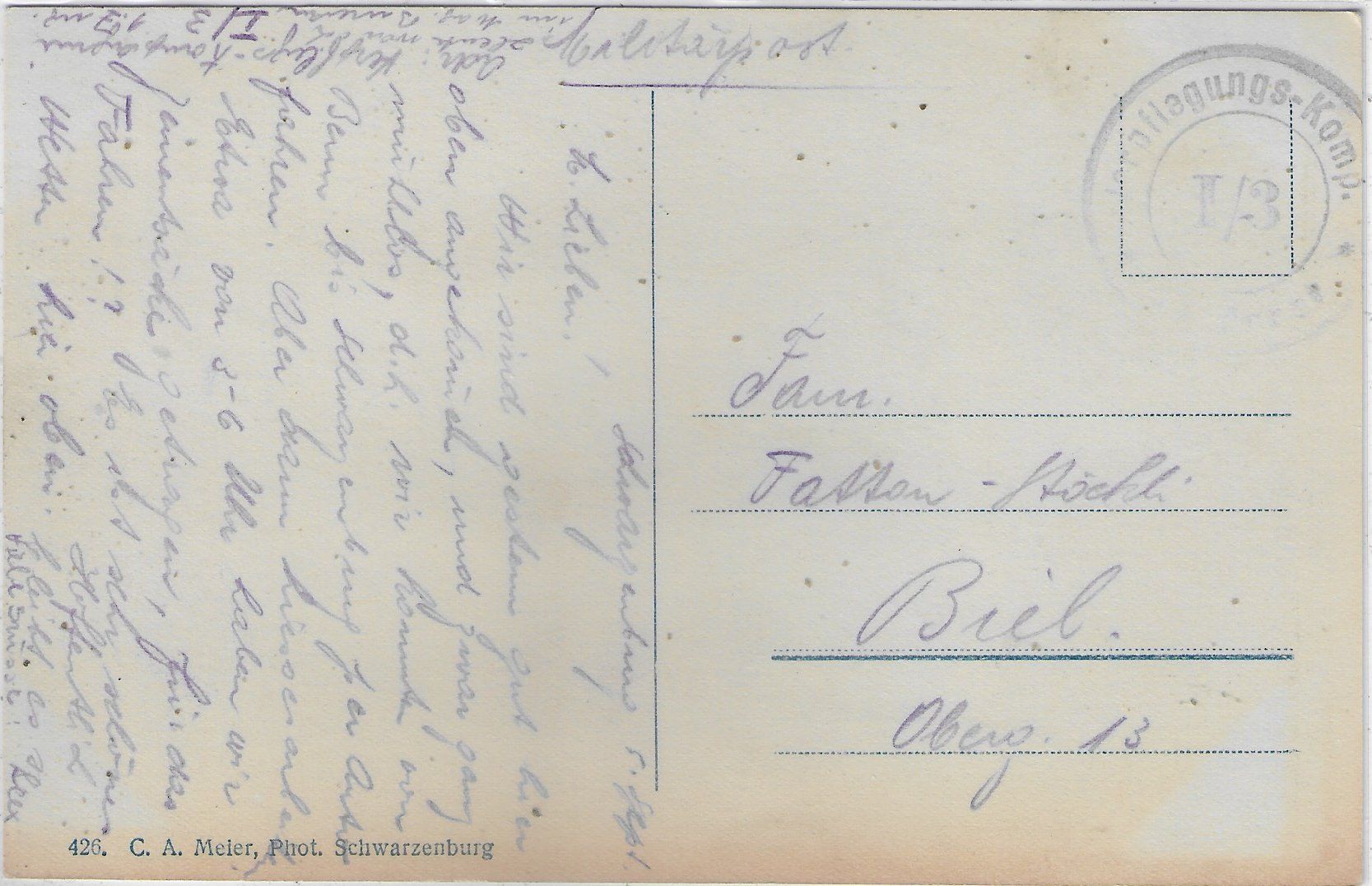 Cartoline postali: Schwarzenburg - Generalansicht – Usato da Ettingen venduto da Kartenplanet 1