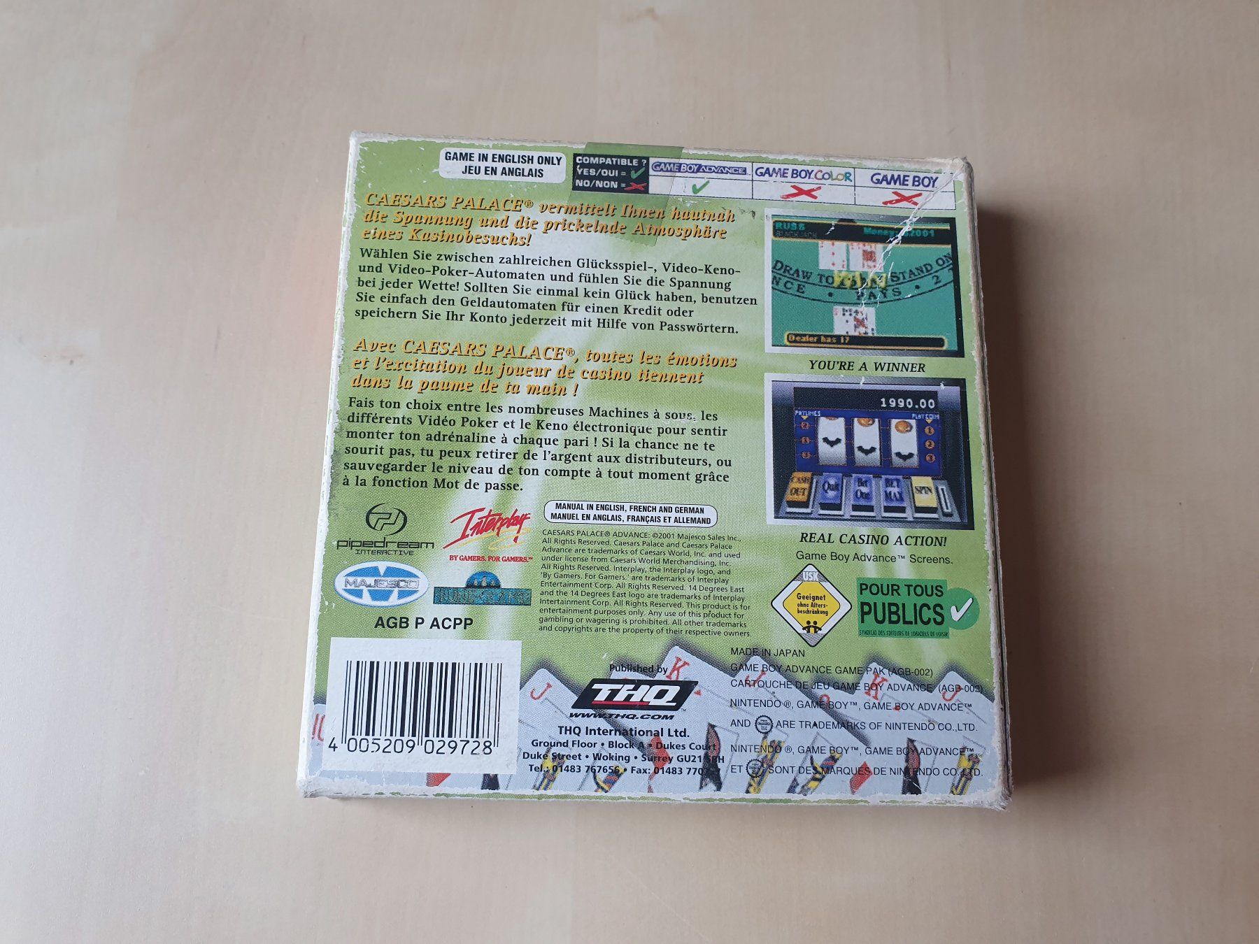Nintendo Spiele: Caesars Palace Advanced – Gebraucht aus Stansstad von collectorsshop 1