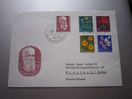 PJ 1959 Serie mit Adresse und Vignette
