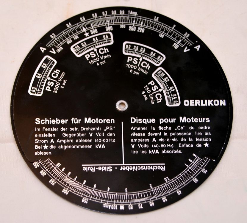 Rechenscheibe OERLIKON (Gebraucht) in Esslingen für CHF 12 – mit ...