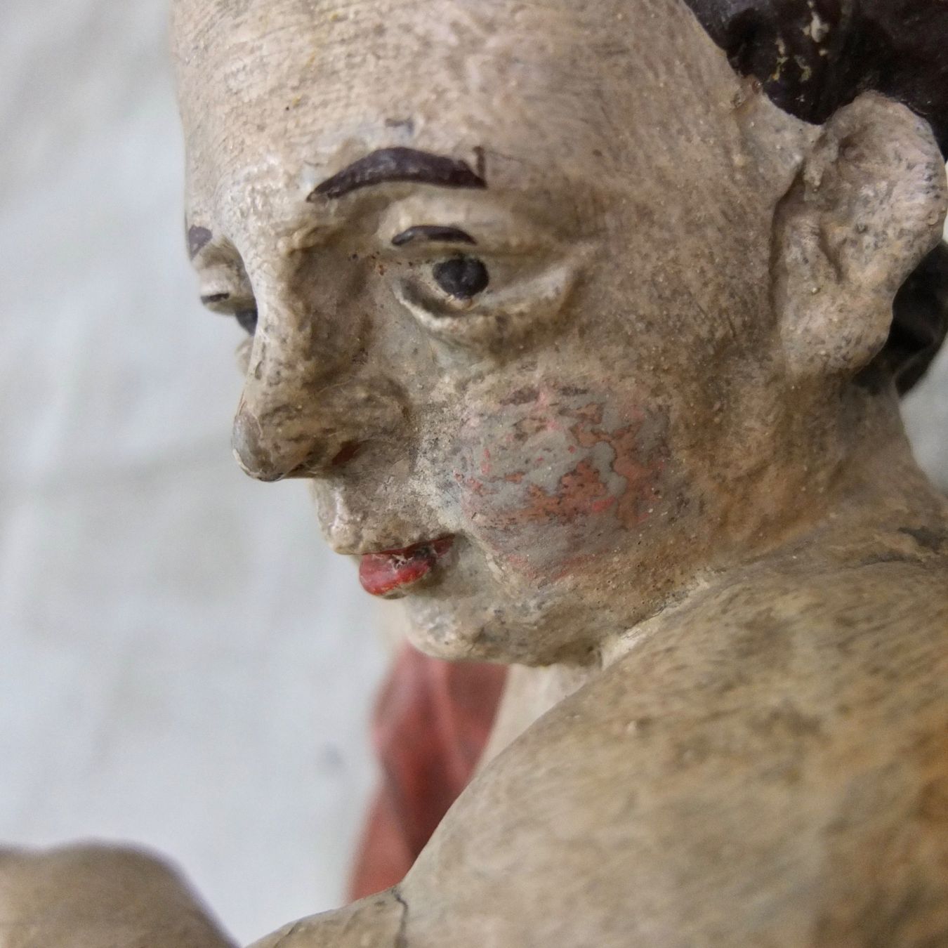 Sculture & Statue: Antiker barocker Engel / Putto, Holzskulptur polychrom – Usato da Basel venduto da Brocki-auf-dem-Wolf 6