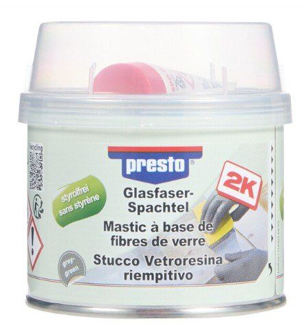 Materiale di riempimento: Presto Glasfaserspachtel 2K | 250 g – Nuovo e nell'imballaggio originale da Sarmenstorf venduto da taosun2